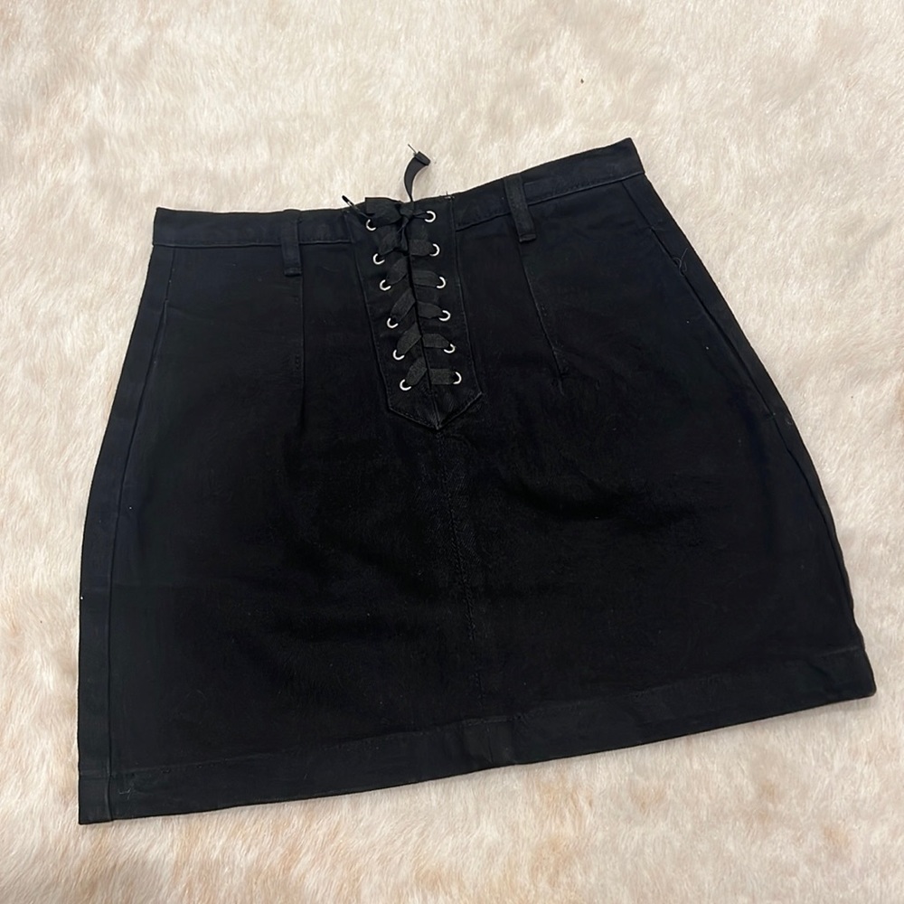 Topshop- Lace Up Mini Skirt